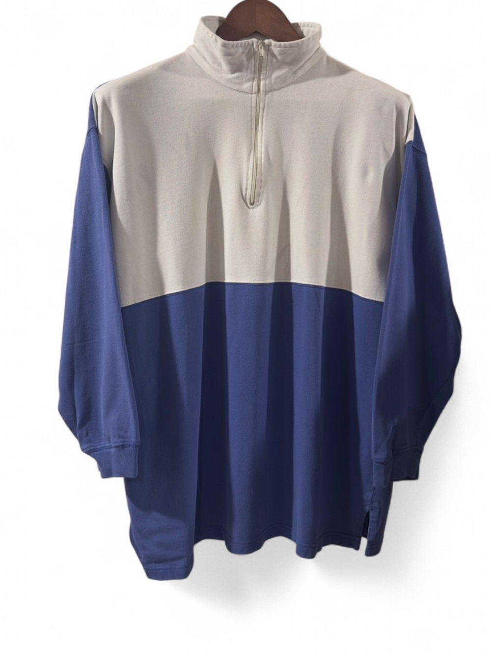 Vintage Quarter-Zip Rugby Pullover Size L/XL